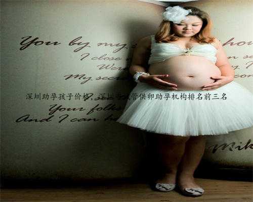 深圳助孕孩子价格，深圳市试管供卵助孕机构排名前三名